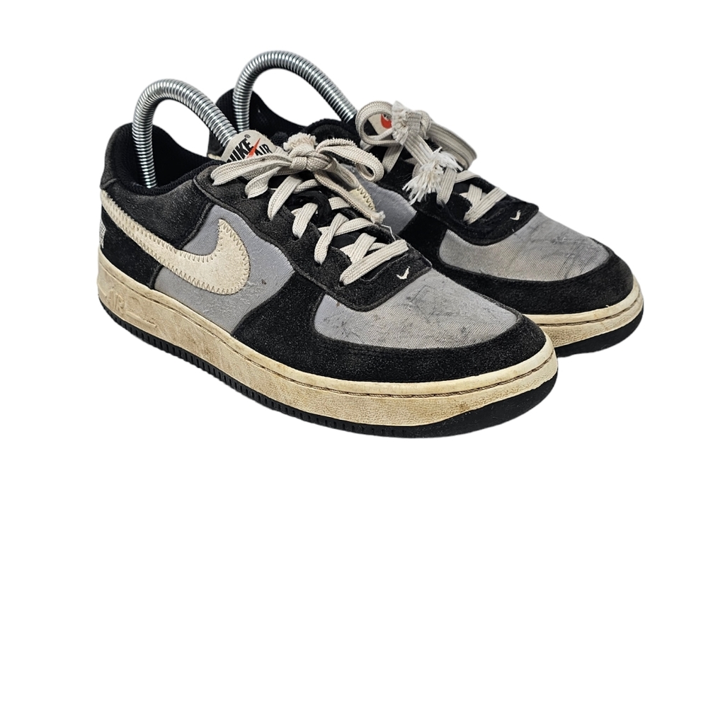 Nike Air Force 1 GS Black Sail Shoes 596728-025 Youth Size 5.5Y Basketball Dunks